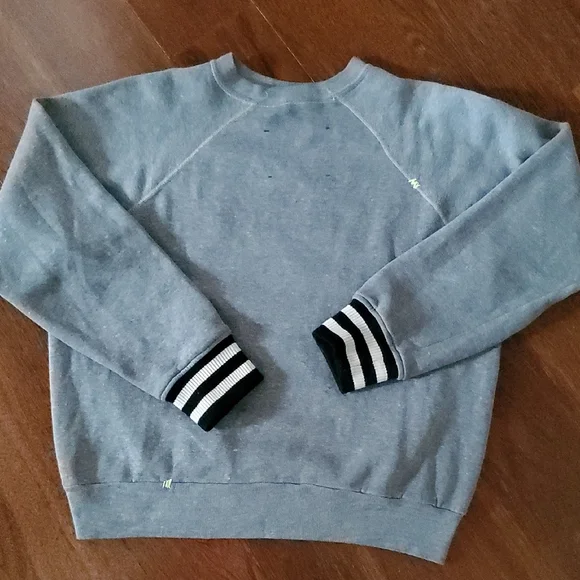 Women's Scoop Neck Grey Smiley Sweatshirt - Unbranded - Picture 4 of 4